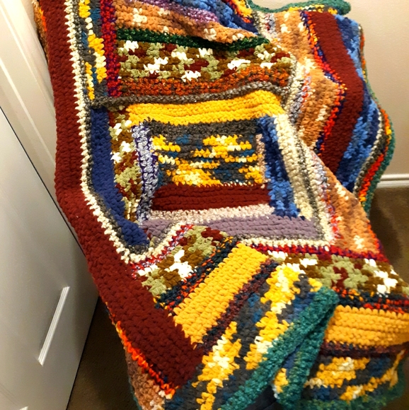 Hand Crafted Other - MULTI TEXTURED CROCHET CUSTOM BOHO AFGHAN THROW